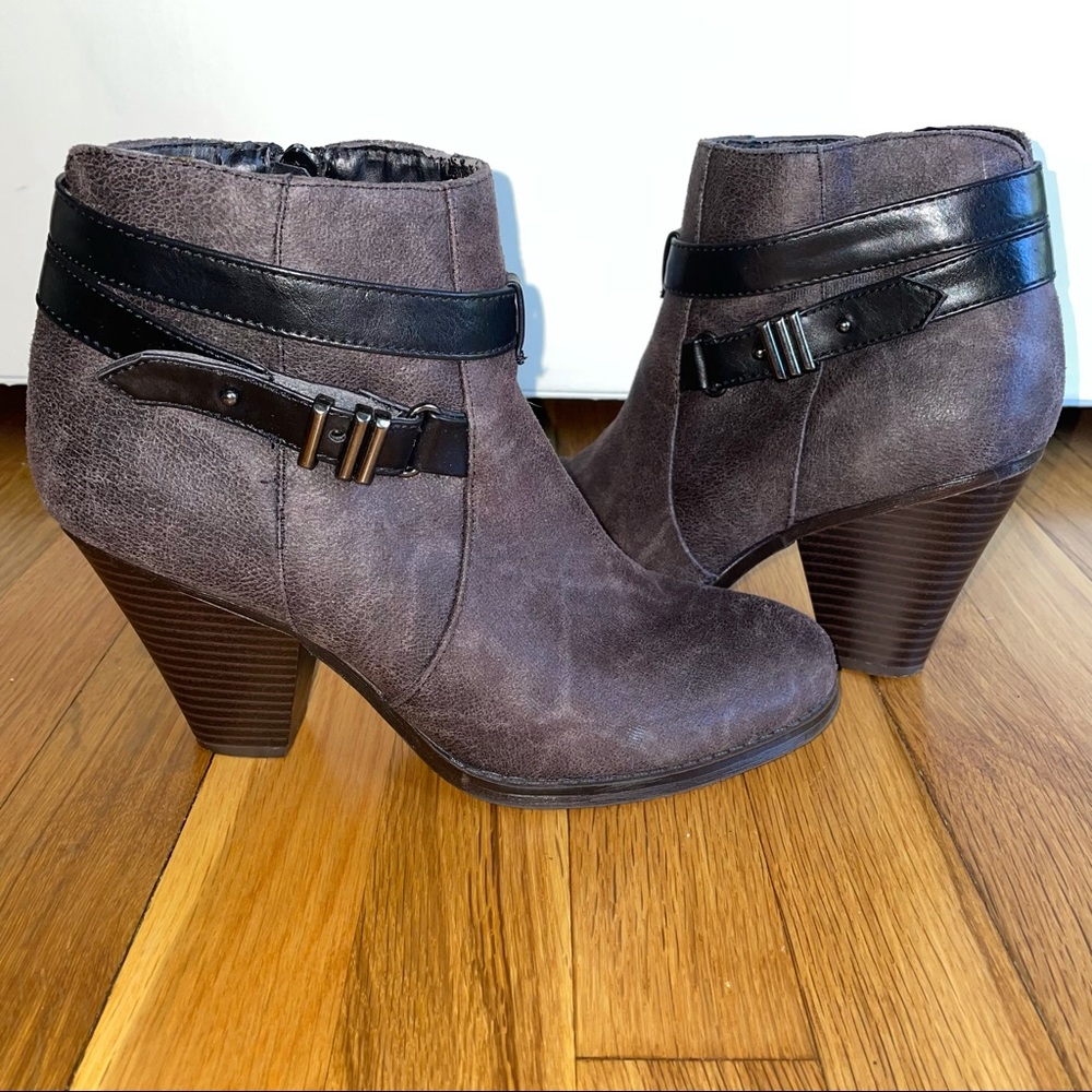 Madden Girl Sulley Brown Faux Leather Belted Western Ankle Boots